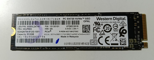 Ssd 512gb nvme western - nvme, m.2