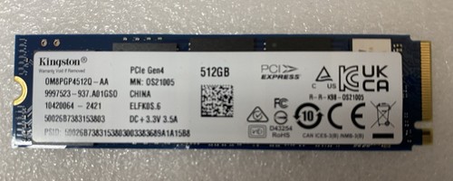Nvme kingston 512 gb - m.2,