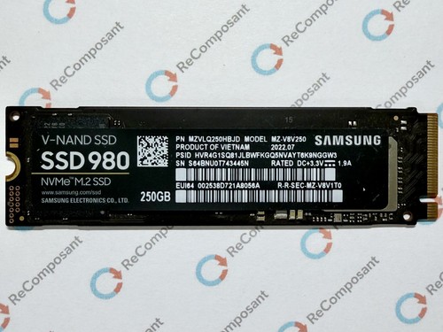 Ssd samsung 980 - 250go, m.2