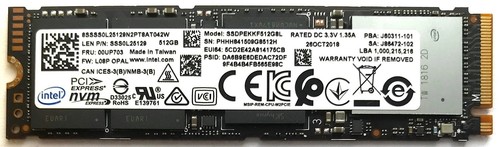 512 intel pro - 512, nvme
