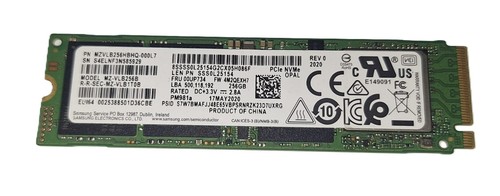 Nvme ssd 256gb samsung - 256gb,