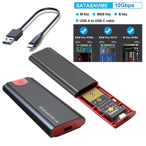 Boîtier ssd nvme sata - boîtier,