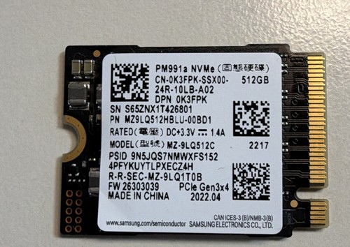 Samsung pm991a 512gb - 512gb, ssd