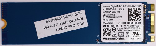 Western digital 256 - wd, ssd