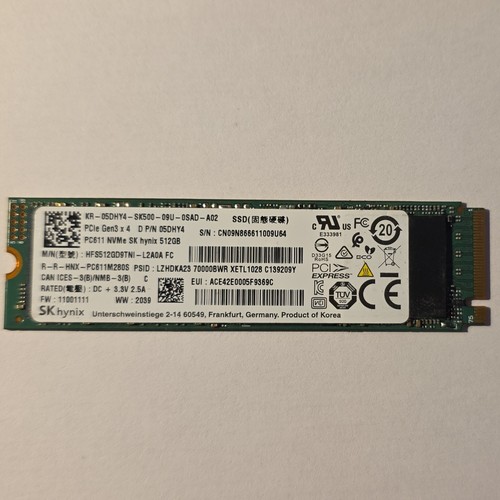 Hynix pc611 512go ssd nvme - sk,